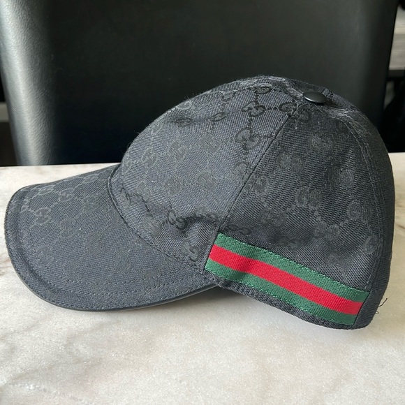 ORIGINAL GG CANVAS BASEBALL HAT WITH WEB - Picture 3 of 7